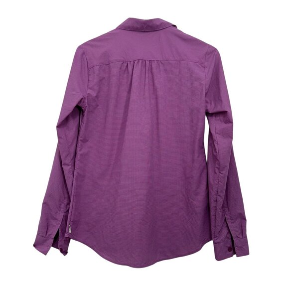 Eddie Bauer Womens XS Purple Button-Up Shirt Dual Chest Pockets Roll Tap Sleeves - Picture 8 of 12